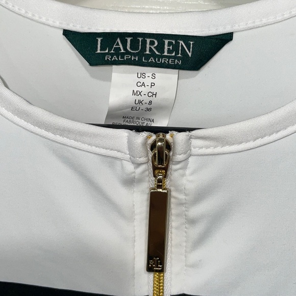 Lauren Ralph Lauren Gradient Stripe Long Sleeve Rashguard 2 Piece Swimsuit - Picture 11 of 16